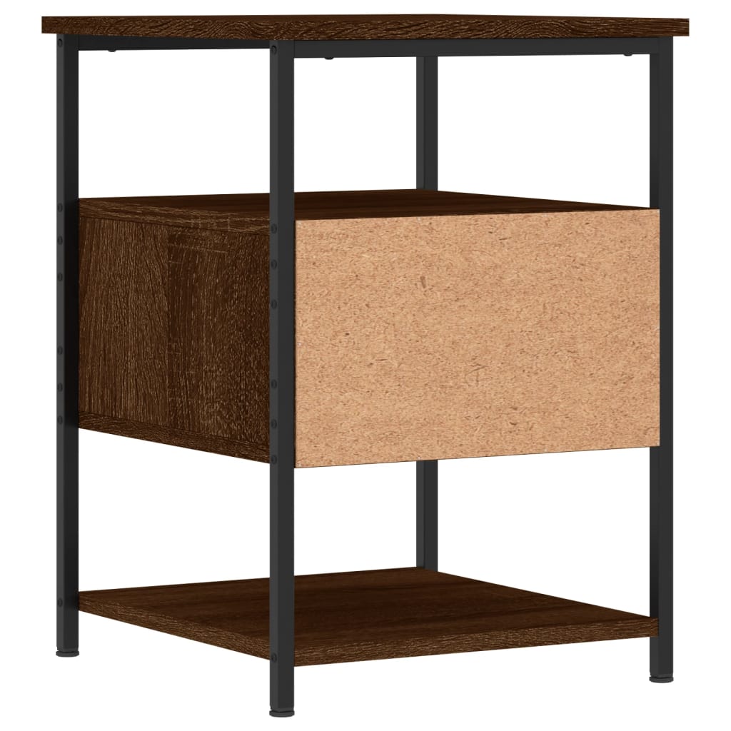 Nachtkastjes 2 st 40x42x56 cm bewerkt hout bruin eikenkleur is nu te koop bij PeponiXL, paradijselijk wonen!