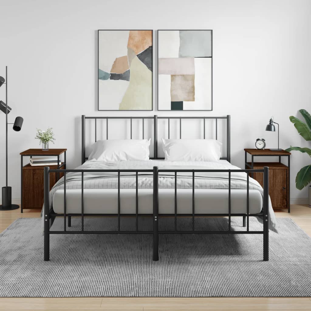 Nachtkastjes 2 st 40x42x60 cm bewerkt hout bruin eikenkleur is nu te koop bij PeponiXL, paradijselijk wonen!