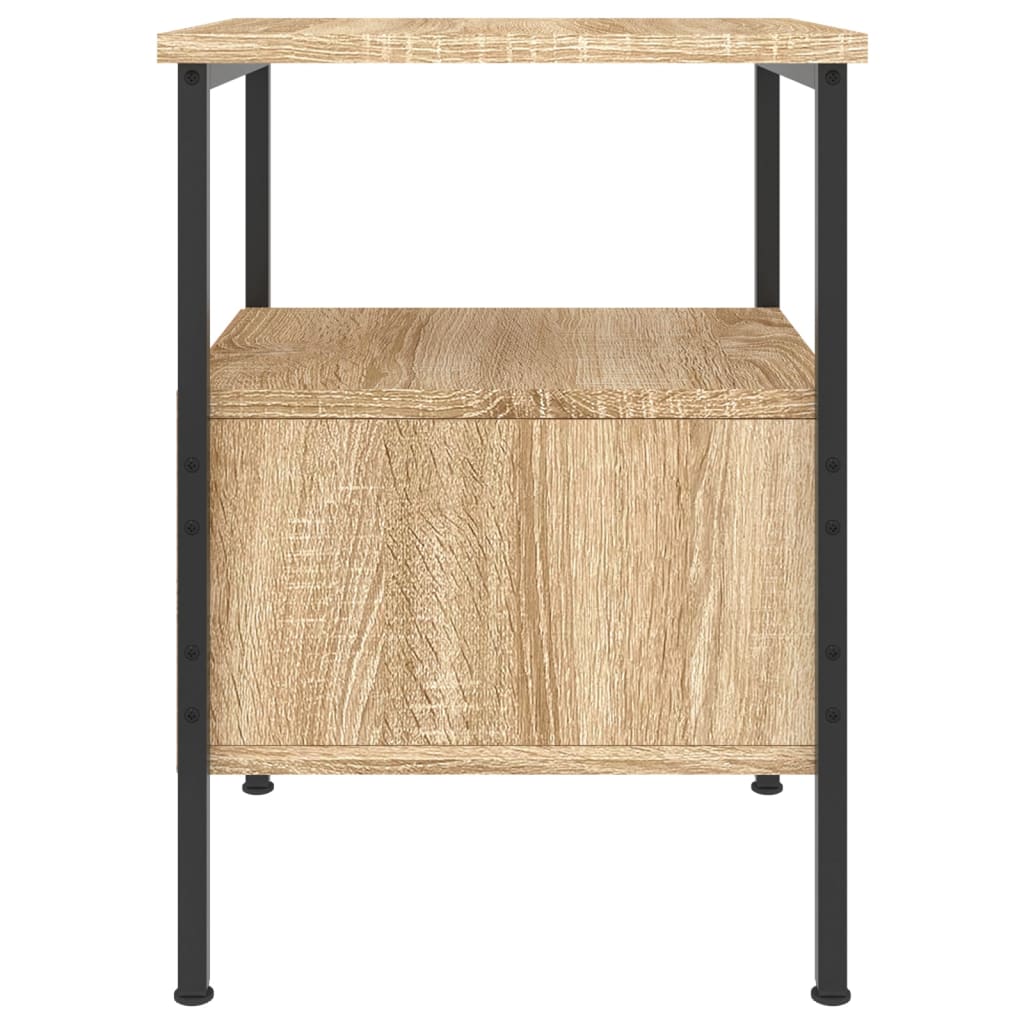 Nachtkastjes 2 st 34x36x50 cm bewerkt hout sonoma eikenkleurig is nu te koop bij PeponiXL, paradijselijk wonen!
