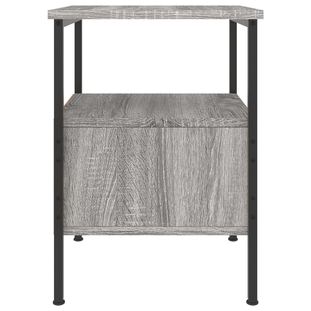 Nachtkastjes 2 st 34x36x50 cm bewerkt hout grijs sonoma eiken is nu te koop bij PeponiXL, paradijselijk wonen!