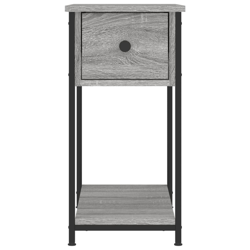 Nachtkastje 30x60x60 cm bewerkt hout grijs sonoma eikenkleurig is nu te koop bij PeponiXL, paradijselijk wonen!