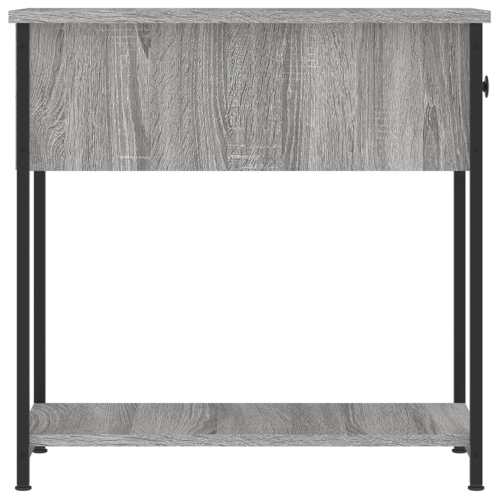 Nachtkastje 30x60x60 cm bewerkt hout grijs sonoma eikenkleurig is nu te koop bij PeponiXL, paradijselijk wonen!