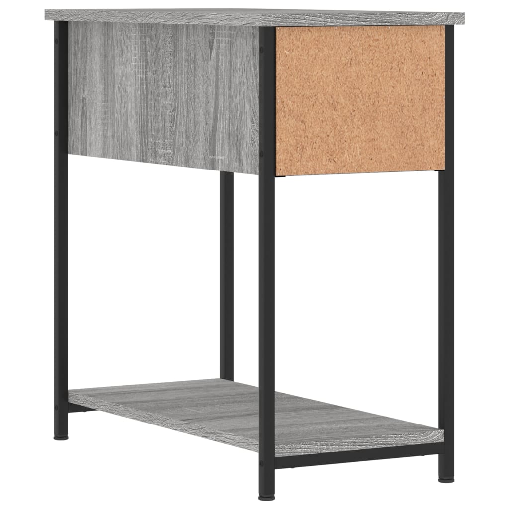Nachtkastje 30x60x60 cm bewerkt hout grijs sonoma eikenkleurig is nu te koop bij PeponiXL, paradijselijk wonen!