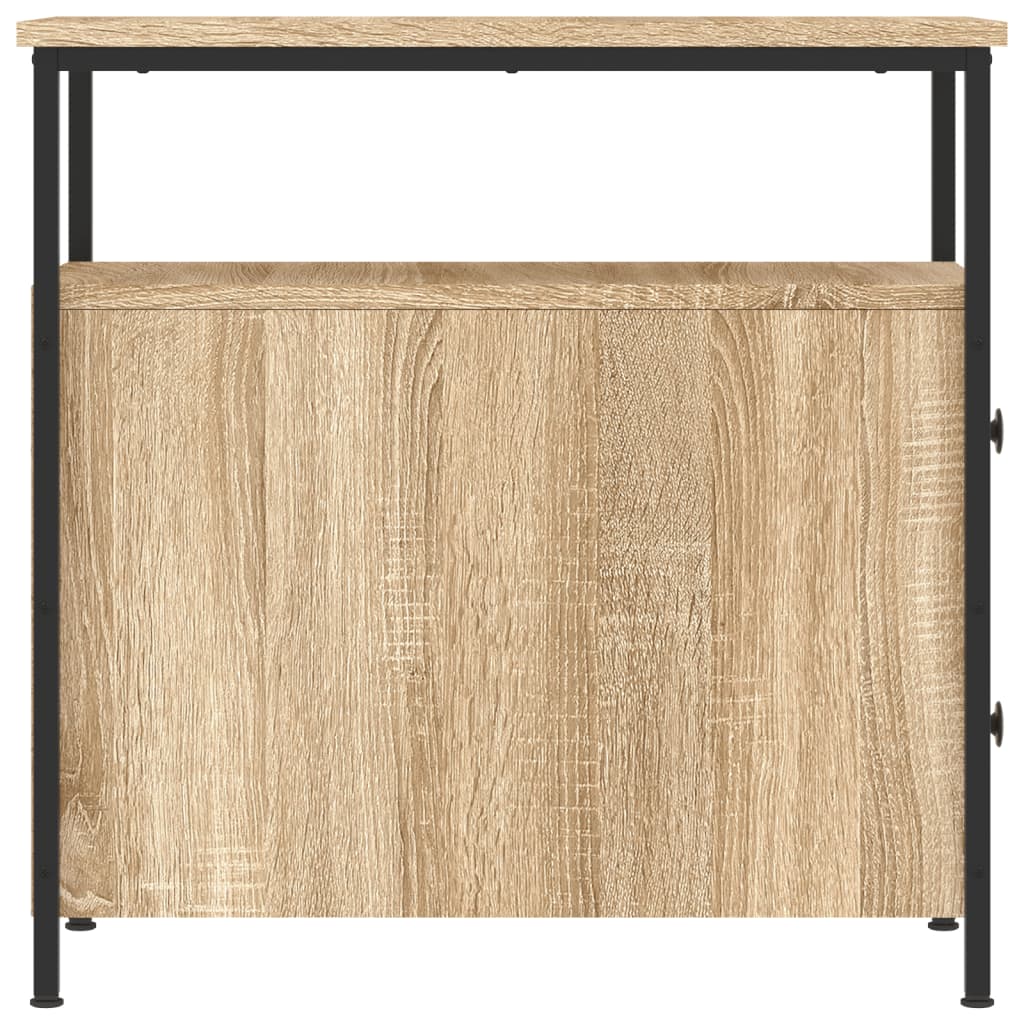 Nachtkastjes 2 st 30x60x60 cm bewerkt hout sonoma eikenkleurig is nu te koop bij PeponiXL, paradijselijk wonen!