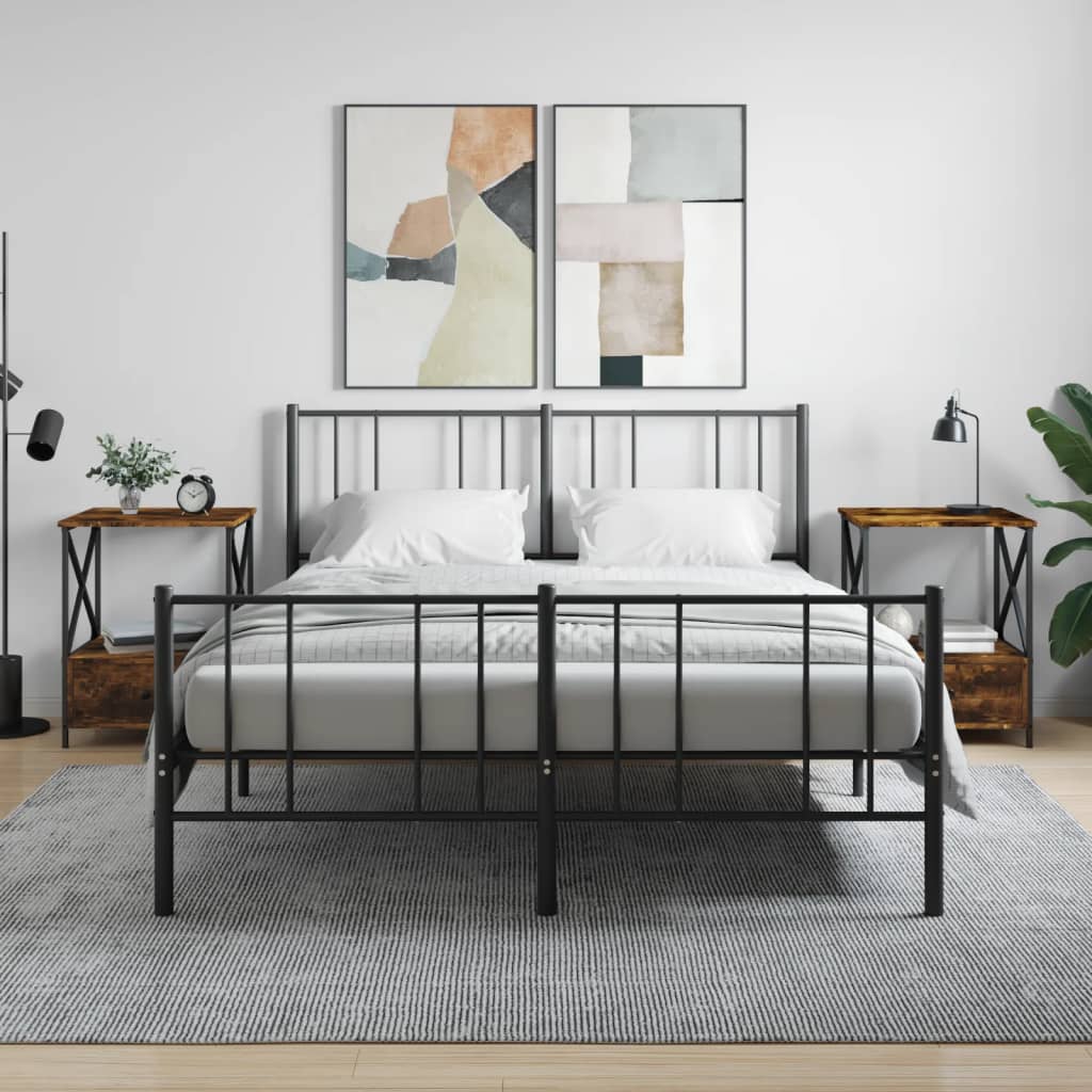 Nachtkastjes 2 st 50x41x65 cm bewerkt hout gerookt eikenkleurig is nu te koop bij PeponiXL, paradijselijk wonen!