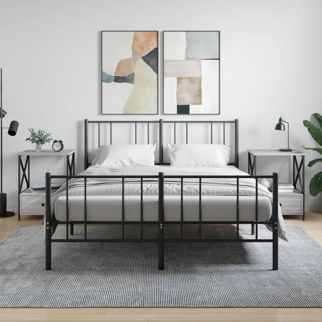 Nachtkastjes 2 st 50x41x65 cm bewerkt hout grijs sonoma eiken is nu te koop bij PeponiXL, paradijselijk wonen!