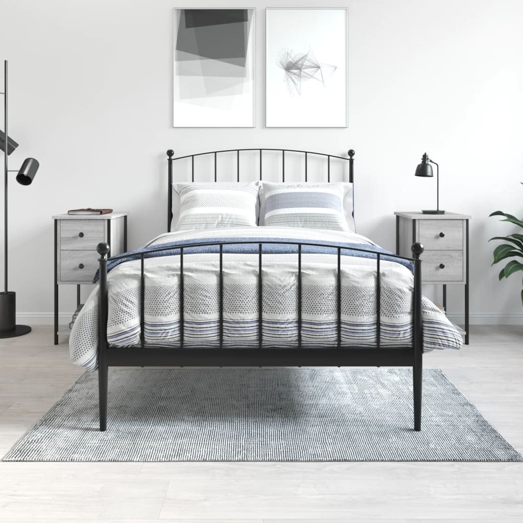 Nachtkastjes 2 st 32x42x70 cm bewerkt hout grijs sonoma eiken is nu te koop bij PeponiXL, paradijselijk wonen!