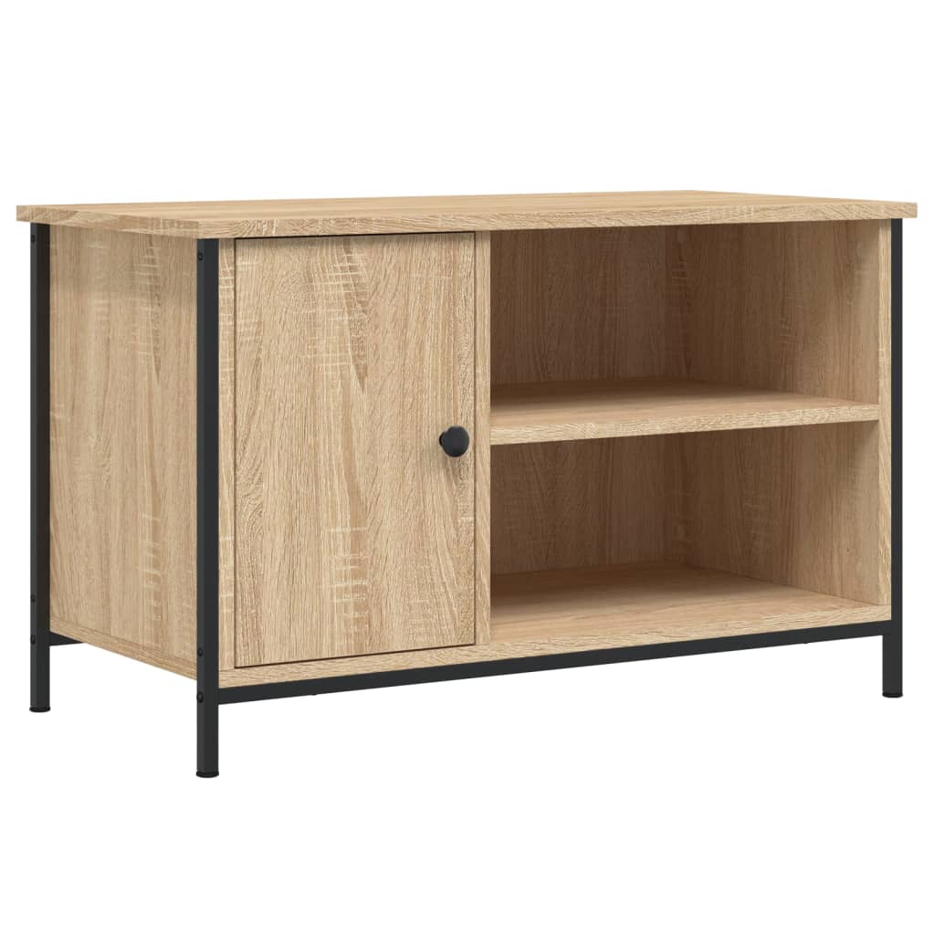 Tv-meubel 80x40x50 cm bewerkt hout sonoma eikenkleurig is nu te koop bij PeponiXL, paradijselijk wonen!
