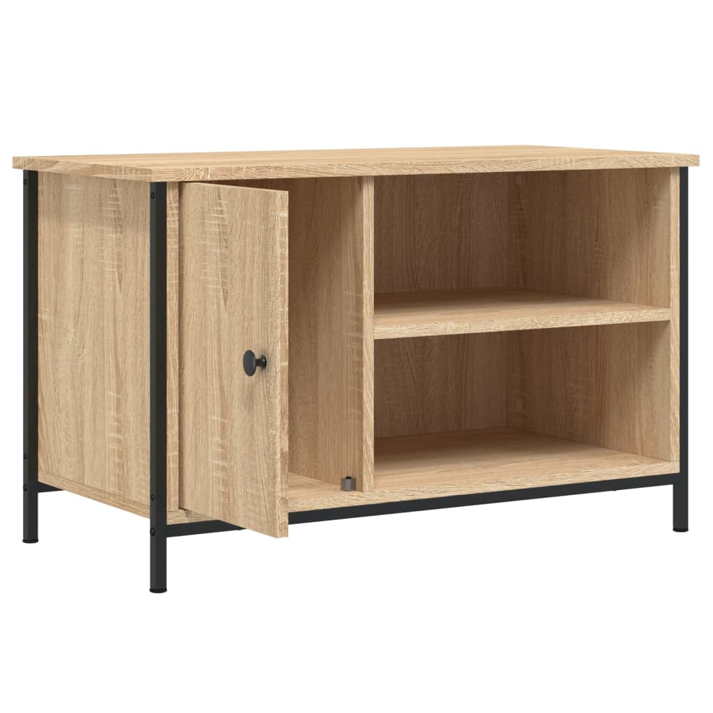 Tv-meubel 80x40x50 cm bewerkt hout sonoma eikenkleurig is nu te koop bij PeponiXL, paradijselijk wonen!