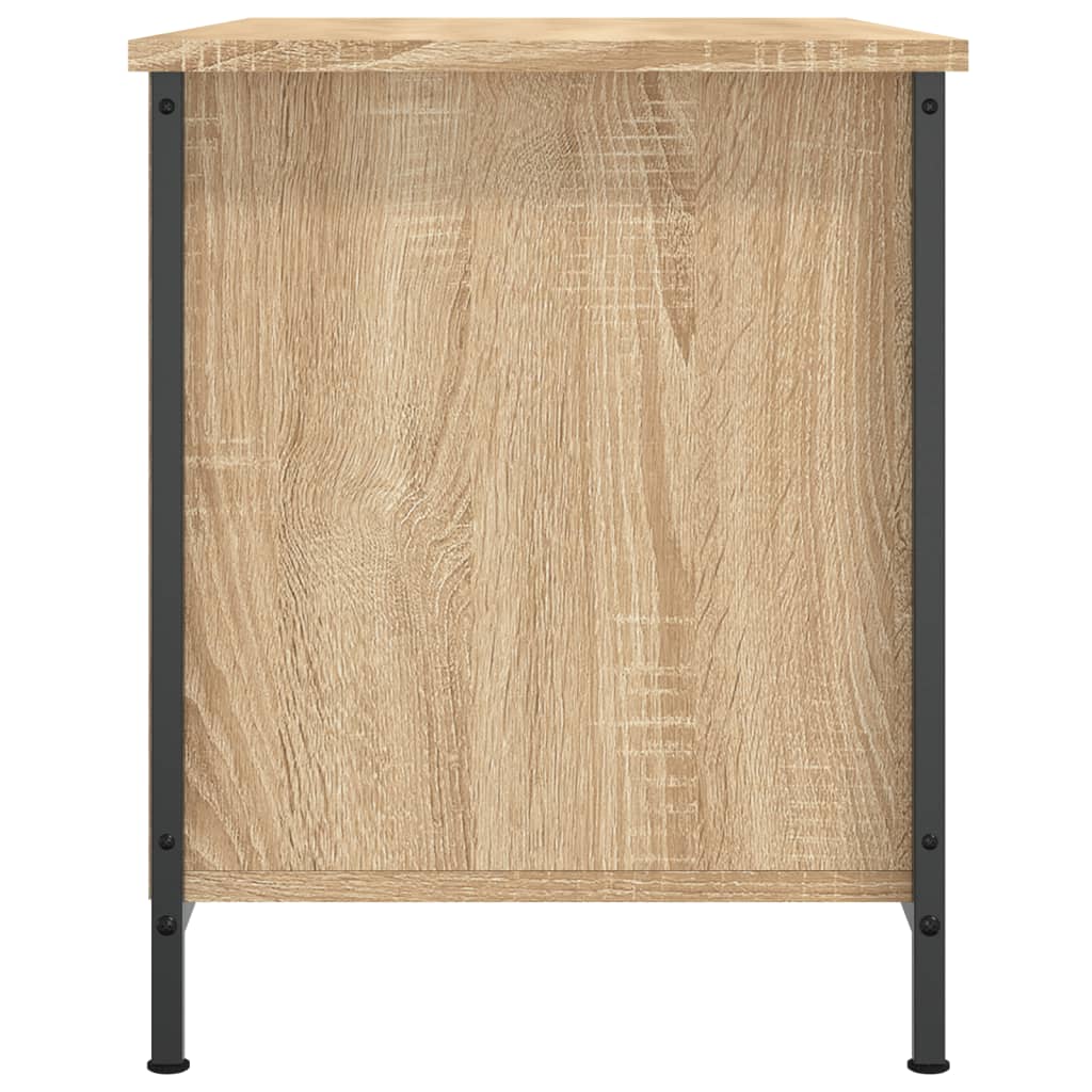 Tv-meubel 80x40x50 cm bewerkt hout sonoma eikenkleurig is nu te koop bij PeponiXL, paradijselijk wonen!