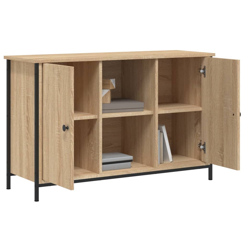 Tv-meubel 100x35x65 cm bewerkt hout sonoma eikenkleurig is nu te koop bij PeponiXL, paradijselijk wonen!