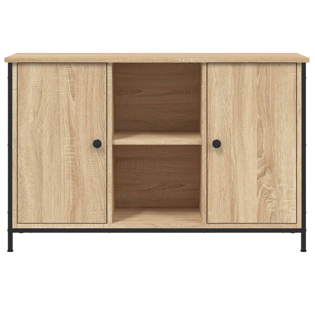 Tv-meubel 100x35x65 cm bewerkt hout sonoma eikenkleurig is nu te koop bij PeponiXL, paradijselijk wonen!