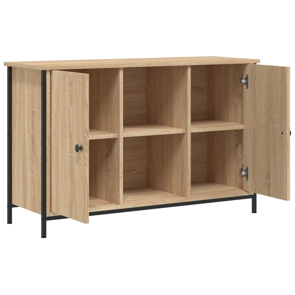 Tv-meubel 100x35x65 cm bewerkt hout sonoma eikenkleurig is nu te koop bij PeponiXL, paradijselijk wonen!