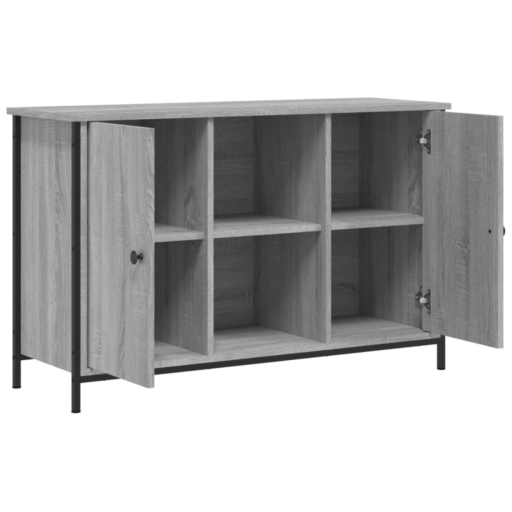 Tv-meubel 100x35x65 cm bewerkt hout grijs sonoma eikenkleurig is nu te koop bij PeponiXL, paradijselijk wonen!