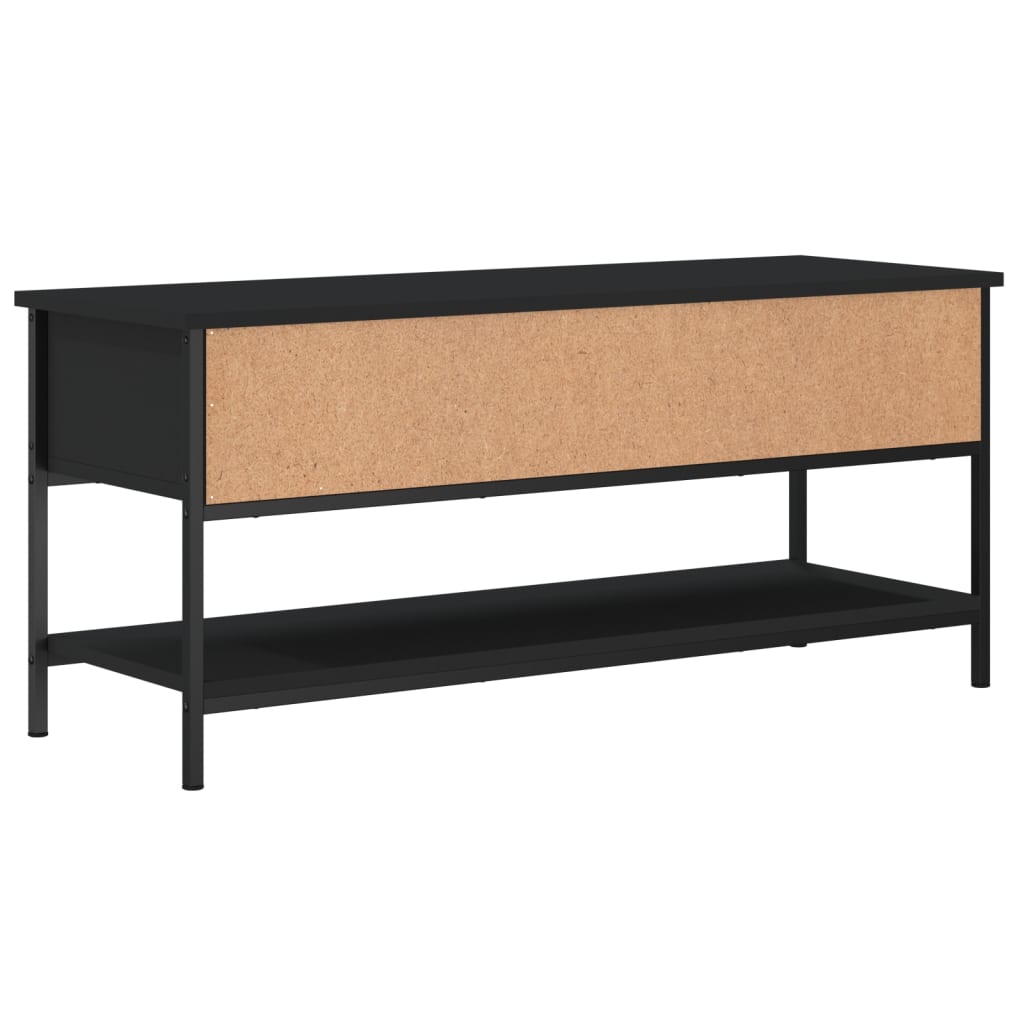 Tv-meubel 100x35x45 cm bewerkt hout zwart is nu te koop bij PeponiXL, paradijselijk wonen!