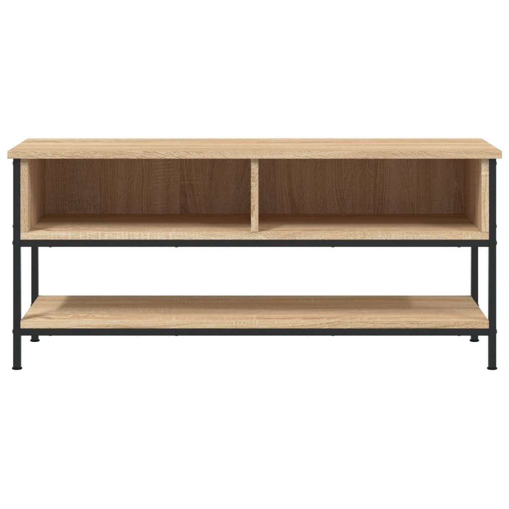 Tv-meubel Sonoma eiken 100x35x45 cm bewerkt hout is nu te koop bij PeponiXL, paradijselijk wonen!