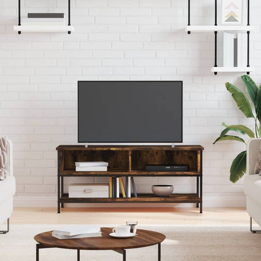 Tv-meubel 100x35x45 cm bewerkt hout gerookt eikenkleurig is nu te koop bij PeponiXL, paradijselijk wonen!