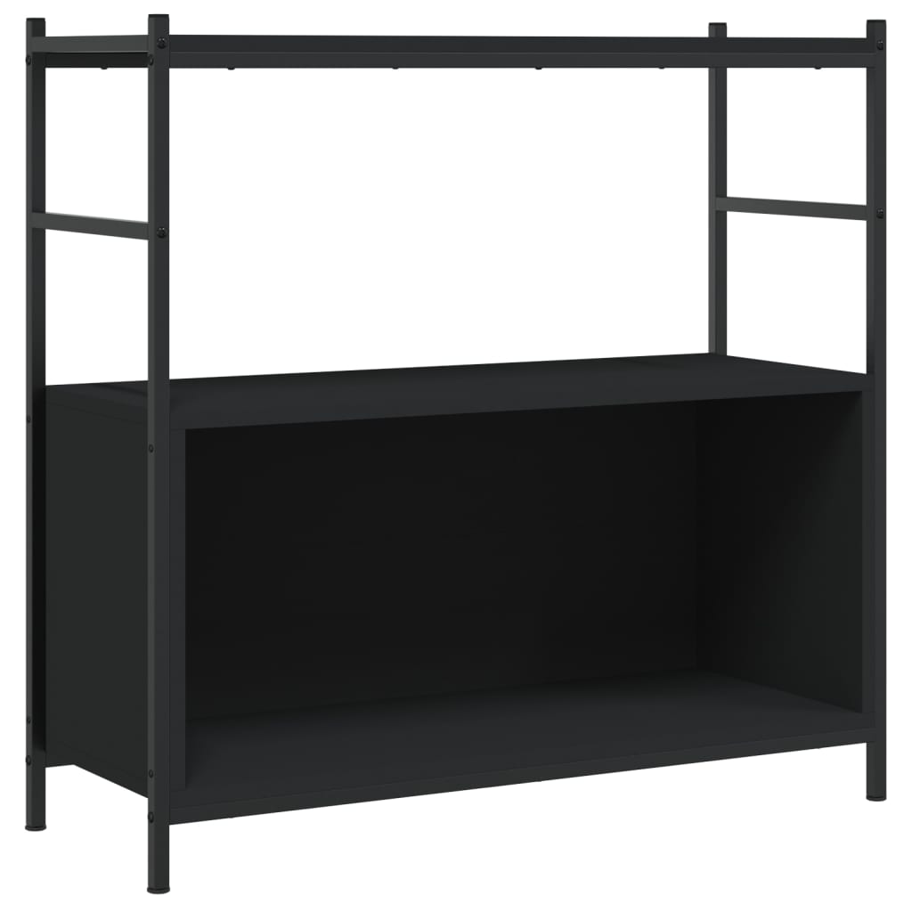 Boekenrek 80x30x78,5 cm bewerkt hout en ijzer zwart is nu te koop bij PeponiXL, paradijselijk wonen!