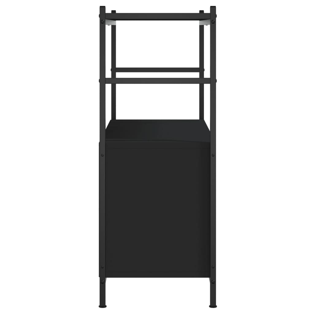 Boekenrek 80x30x78,5 cm bewerkt hout en ijzer zwart is nu te koop bij PeponiXL, paradijselijk wonen!