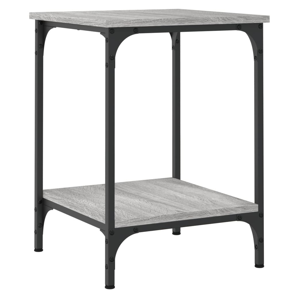 Salontafel 40x40x55 cm bewerkt hout grijs sonoma eikenkleurig is nu te koop bij PeponiXL, paradijselijk wonen!