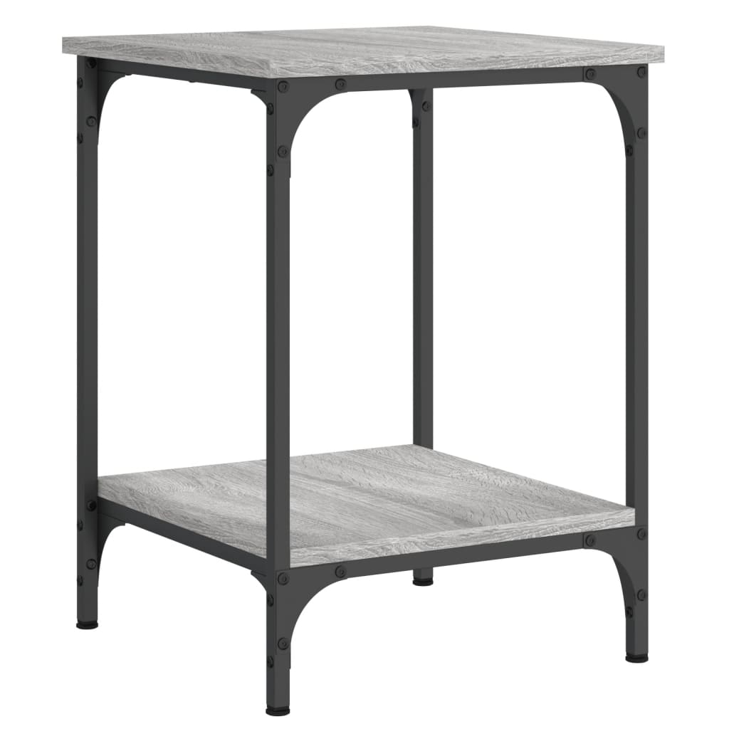 Salontafel 40x40x55 cm bewerkt hout grijs sonoma eikenkleurig is nu te koop bij PeponiXL, paradijselijk wonen!