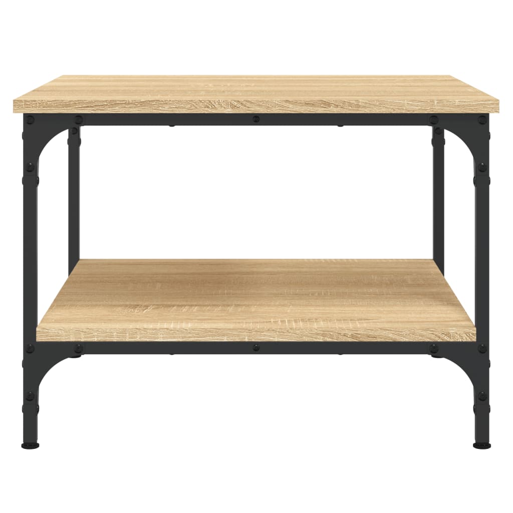 Salontafel 55x55x40 cm bewerkt hout sonoma eikenkleurig is nu te koop bij PeponiXL, paradijselijk wonen!