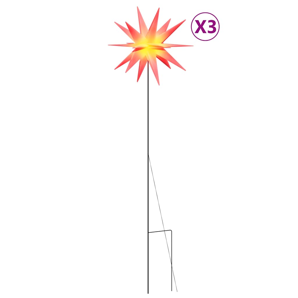 Kerstlampen met grondpin en LED's 3 st 57 cm rood is nu te koop bij PeponiXL, paradijselijk wonen!