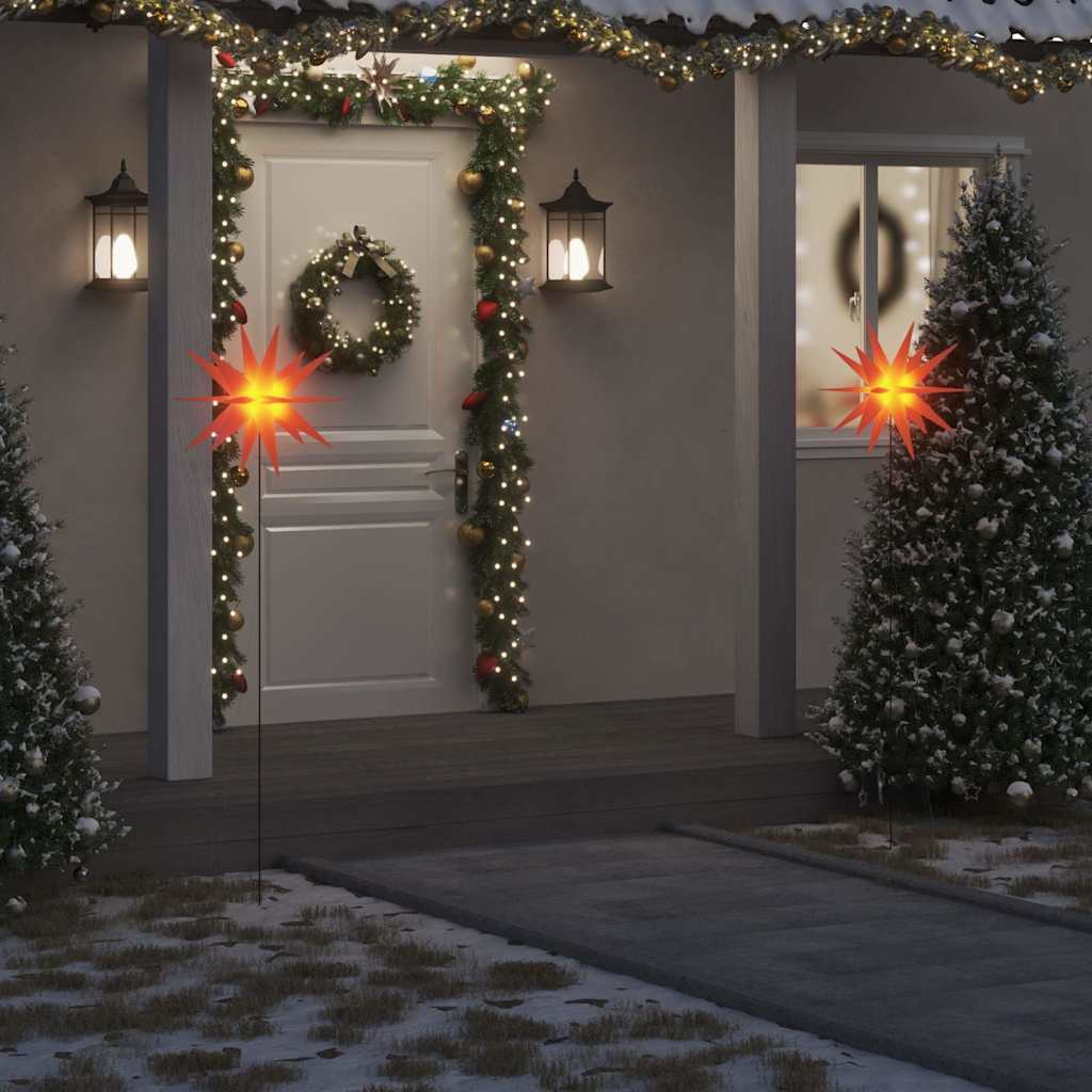 Kerstlampen met grondpin en LED's 3 st 57 cm rood is nu te koop bij PeponiXL, paradijselijk wonen!