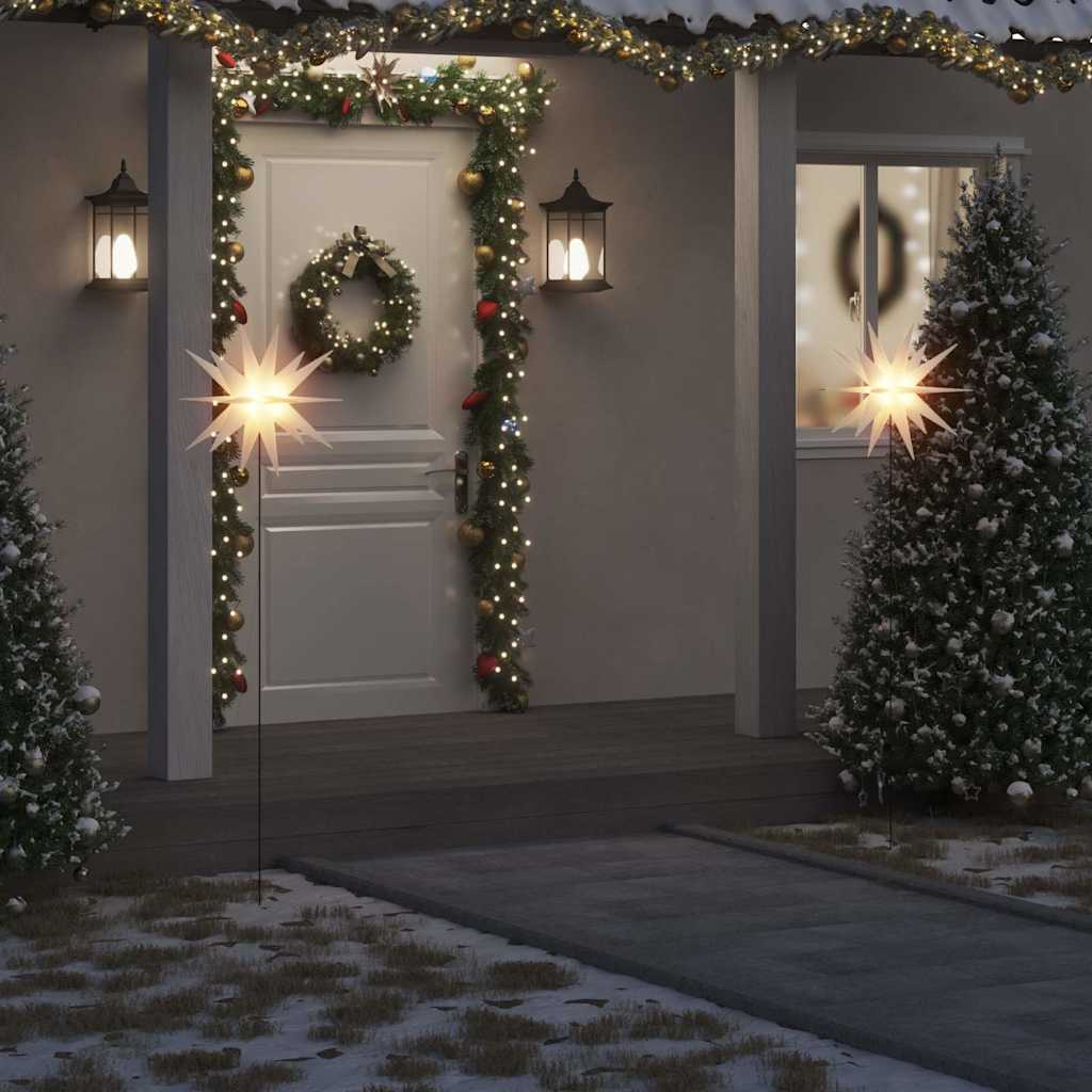 Kerstlampen met grondpin en LED's 3 st 57 cm wit is nu te koop bij PeponiXL, paradijselijk wonen!