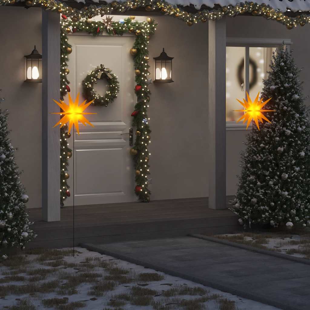 Kerstlampen met grondpin en LED's 3 st 57 cm geel is nu te koop bij PeponiXL, paradijselijk wonen!