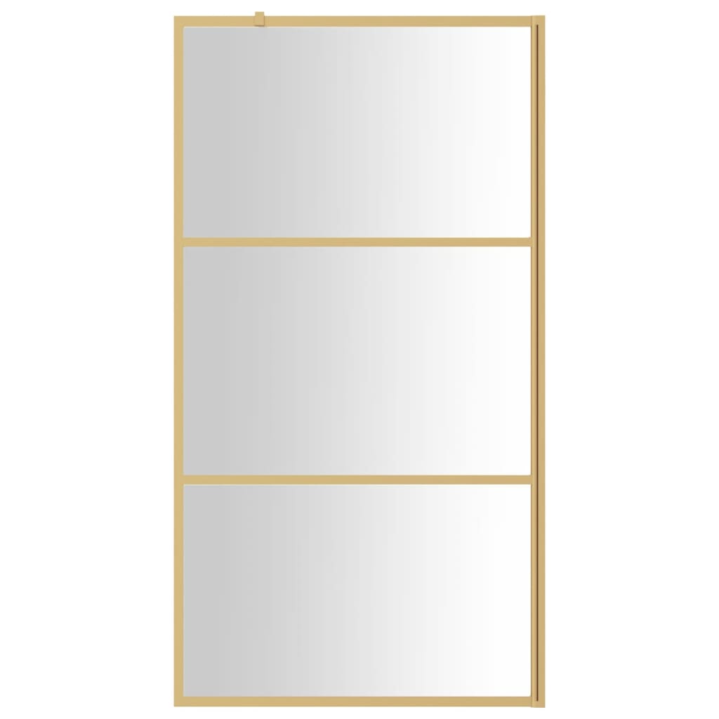Inloopdouchewand transparant 100x195 cm ESG-glas goudkleurig is nu te koop bij PeponiXL, paradijselijk wonen!
