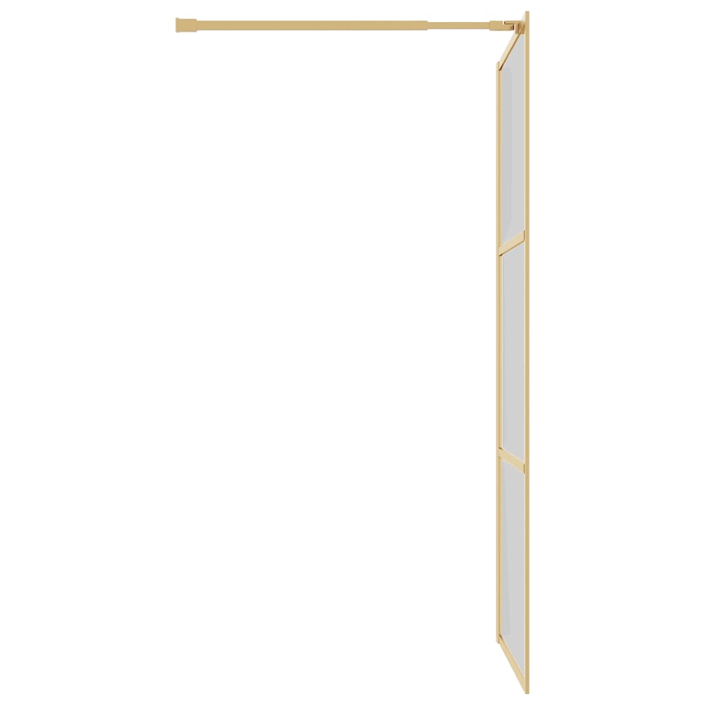 Inloopdouchewand transparant 100x195 cm ESG-glas goudkleurig is nu te koop bij PeponiXL, paradijselijk wonen!