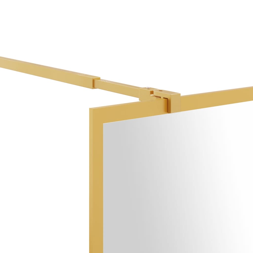 Inloopdouchewand transparant 100x195 cm ESG-glas goudkleurig is nu te koop bij PeponiXL, paradijselijk wonen!