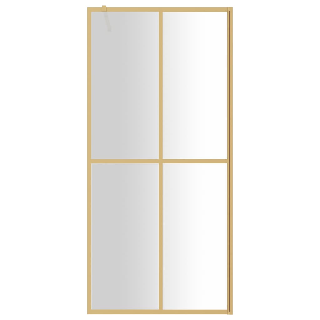 Inloopdouchewand transparant 80x195 cm ESG-glas goudkleurig is nu te koop bij PeponiXL, paradijselijk wonen!