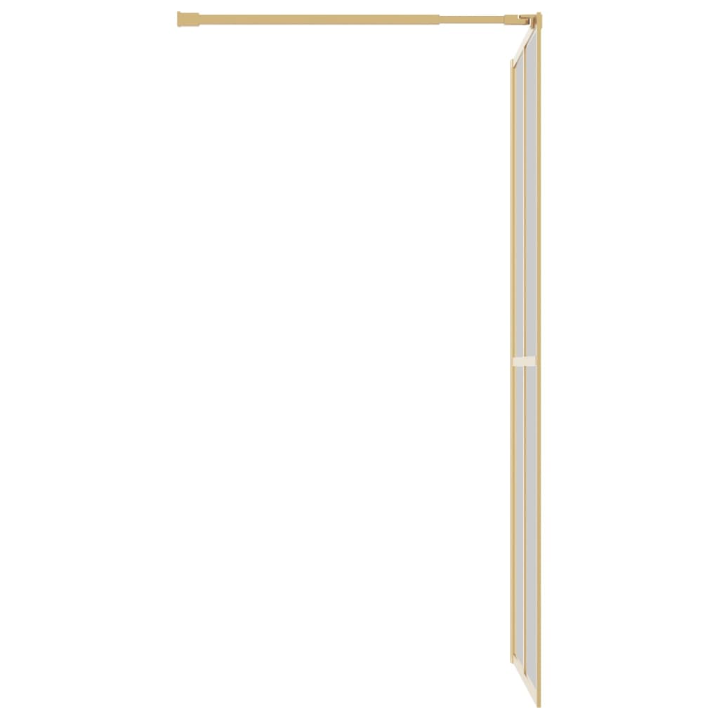 Inloopdouchewand transparant 90x195 cm ESG-glas goudkleurig is nu te koop bij PeponiXL, paradijselijk wonen!