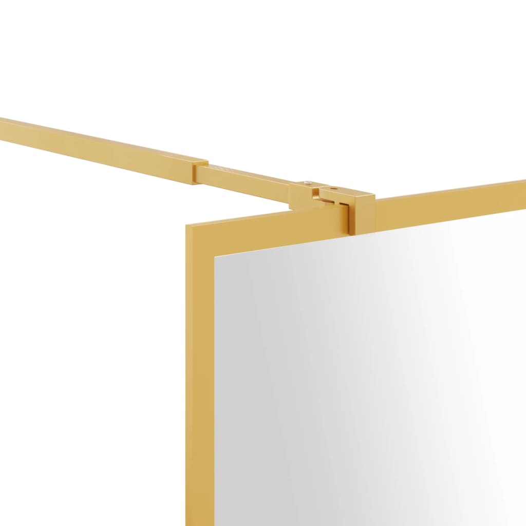Inloopdouchewand transparant 90x195 cm ESG-glas goudkleurig is nu te koop bij PeponiXL, paradijselijk wonen!