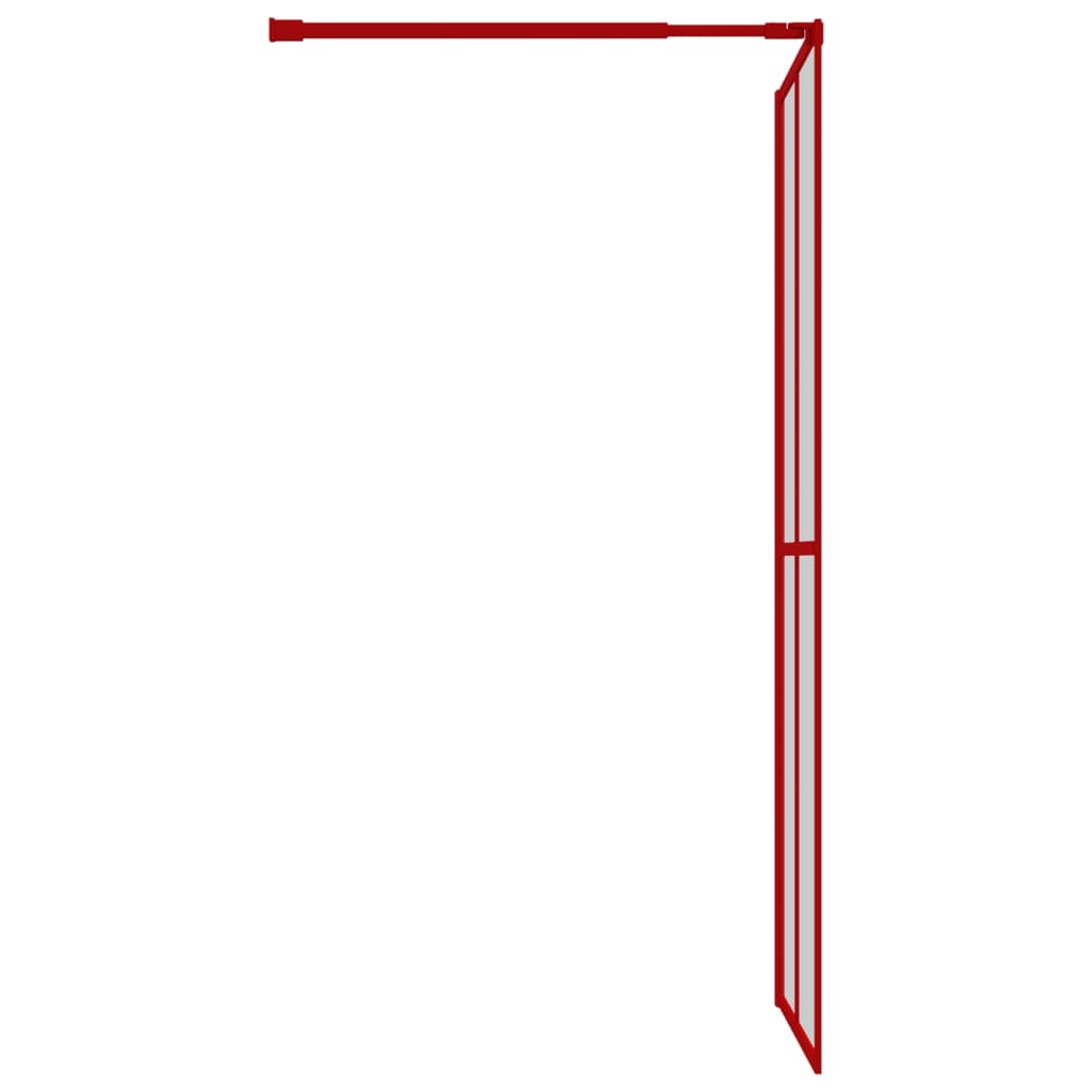 Inloopdouchewand transparant 100x195 cm ESG-glas rood is nu te koop bij PeponiXL, paradijselijk wonen!