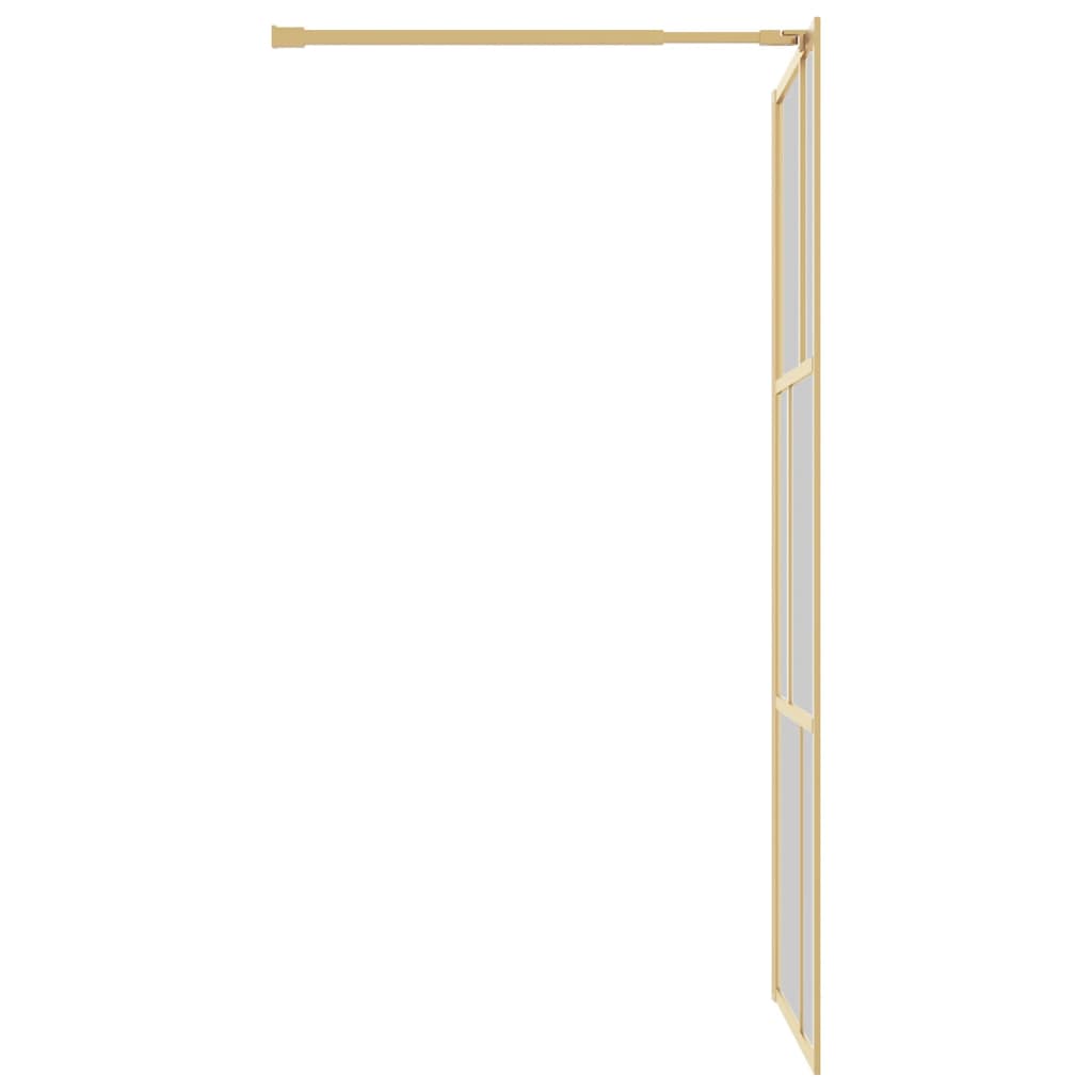 Inloopdouchewand transparant 80x195 cm ESG-glas goudkleurig is nu te koop bij PeponiXL, paradijselijk wonen!