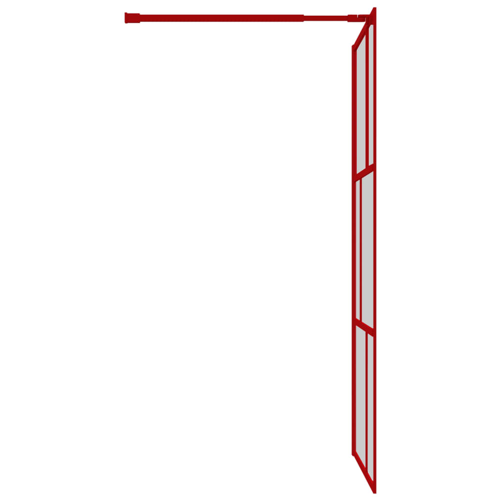 Inloopdouchewand transparant 100x195 cm ESG-glas rood is nu te koop bij PeponiXL, paradijselijk wonen!