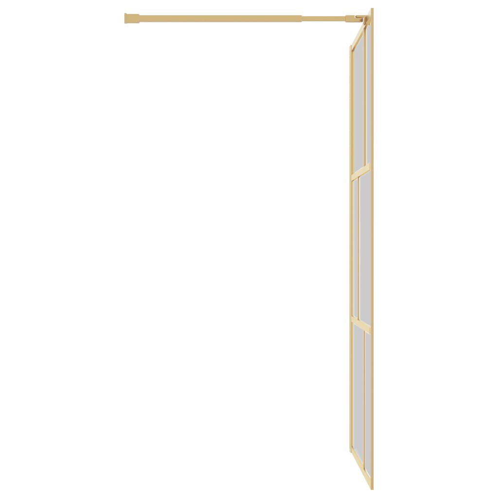 Inloopdouchewand transparant 115x195 cm ESG-glas goudkleurig is nu te koop bij PeponiXL, paradijselijk wonen!