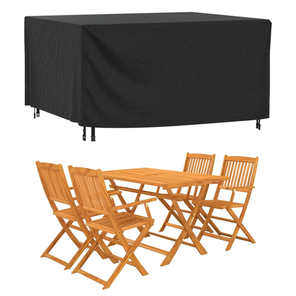 Tuinmeubelhoes waterdicht 420D 180x140x90 cm zwart is nu te koop bij PeponiXL, paradijselijk wonen!