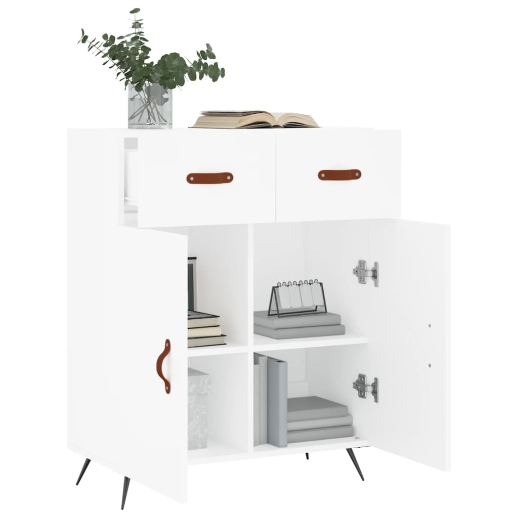 Dressoir 69,5x34x90 cm bewerkt hout wit is nu te koop bij PeponiXL, paradijselijk wonen!
