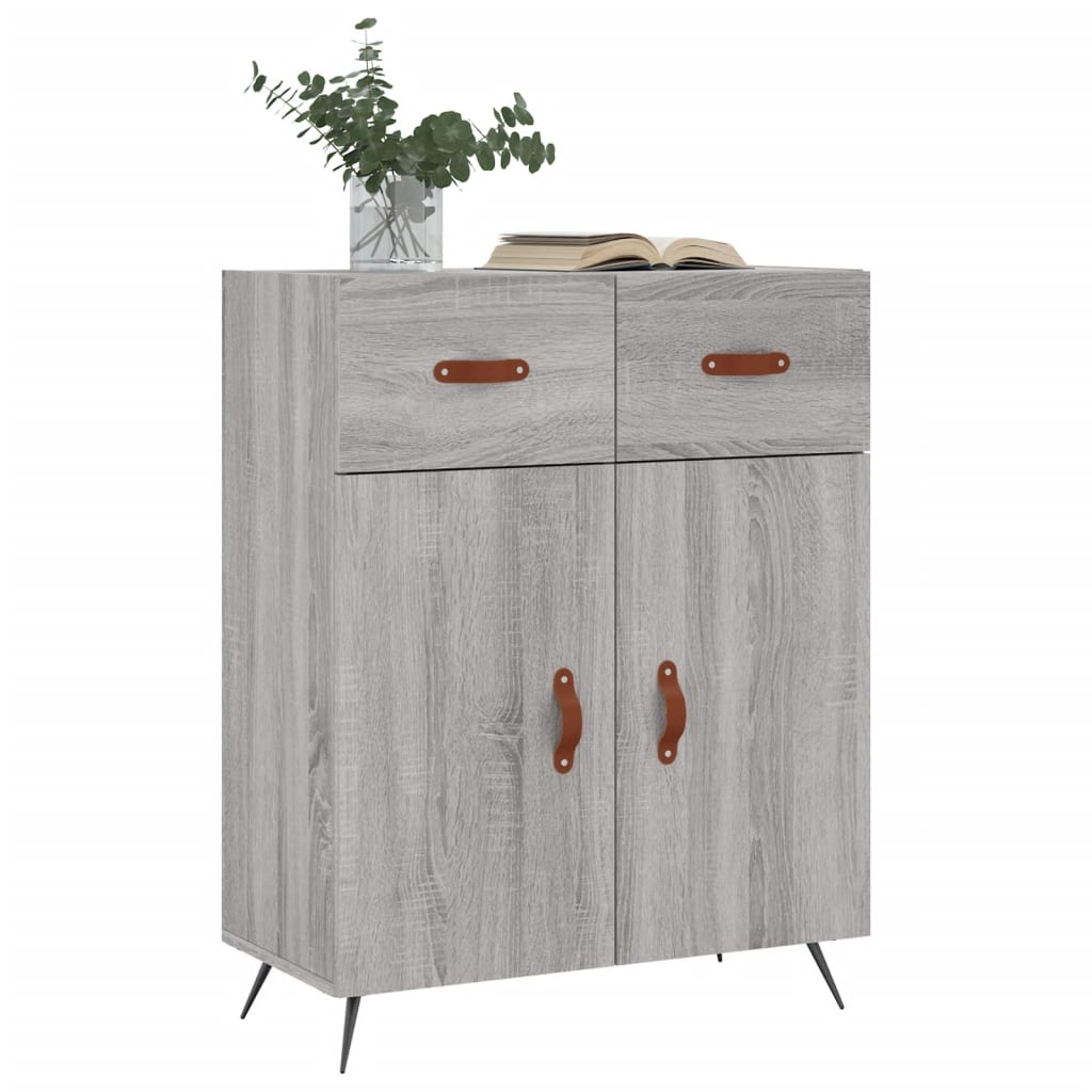 Dressoir 69,5x34x90 cm bewerkt hout grijs sonoma eikenkleurig is nu te koop bij PeponiXL, paradijselijk wonen!