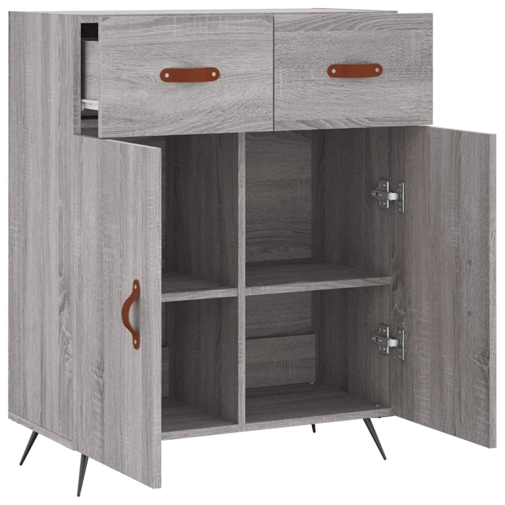 Dressoir 69,5x34x90 cm bewerkt hout grijs sonoma eikenkleurig is nu te koop bij PeponiXL, paradijselijk wonen!