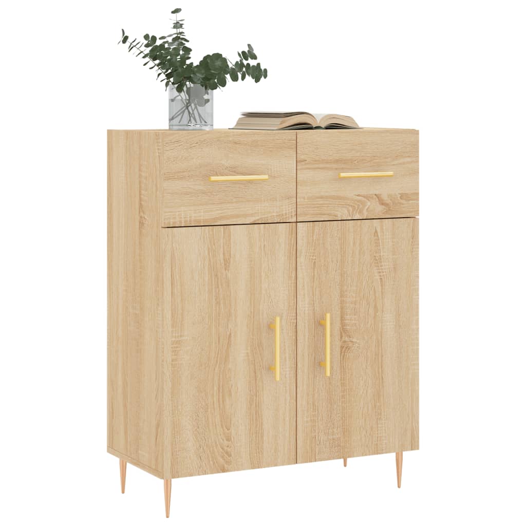 Dressoir 69,5x34x90 cm bewerkt hout sonoma eikenkleurig is nu te koop bij PeponiXL, paradijselijk wonen!