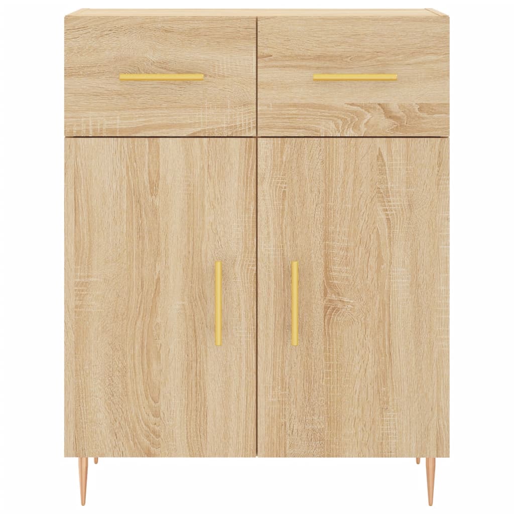 Dressoir 69,5x34x90 cm bewerkt hout sonoma eikenkleurig is nu te koop bij PeponiXL, paradijselijk wonen!