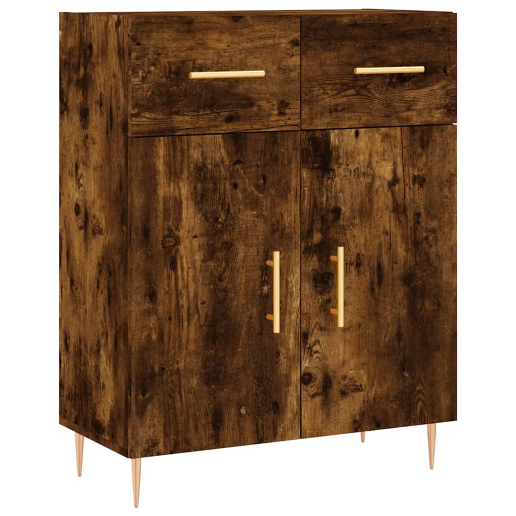 Dressoir 69,5x34x90 cm bewerkt hout gerookt eikenkleurig is nu te koop bij PeponiXL, paradijselijk wonen!