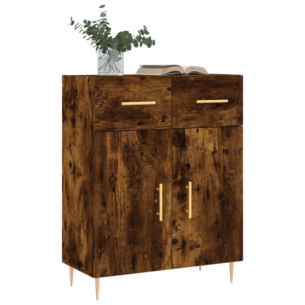Dressoir 69,5x34x90 cm bewerkt hout gerookt eikenkleurig is nu te koop bij PeponiXL, paradijselijk wonen!