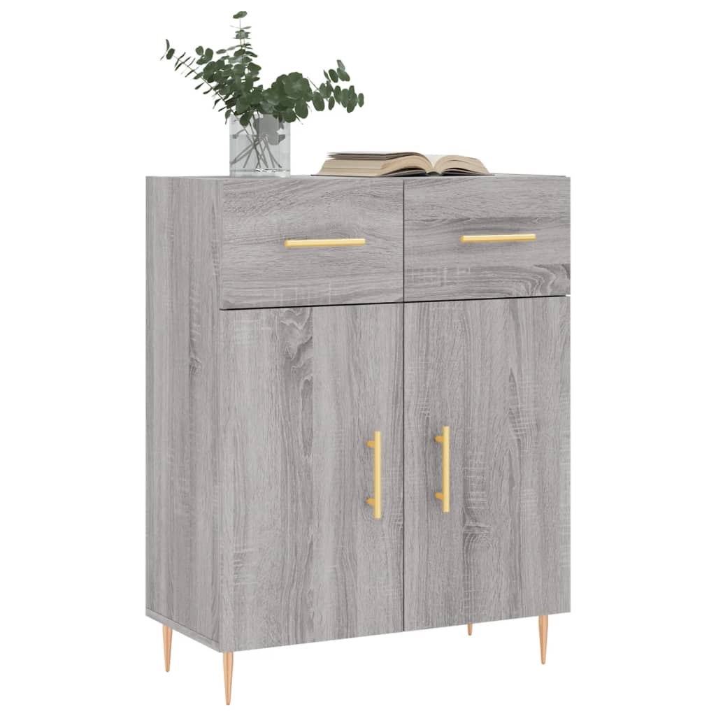 Dressoir 69,5x34x90 cm bewerkt hout grijs sonoma eikenkleurig is nu te koop bij PeponiXL, paradijselijk wonen!
