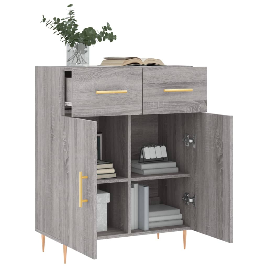 Dressoir 69,5x34x90 cm bewerkt hout grijs sonoma eikenkleurig is nu te koop bij PeponiXL, paradijselijk wonen!